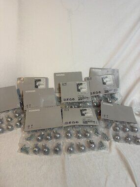 IKEA Kosing Silver Satin Cabinet Knobs 11 Piece Bulk Lot New Old Stock Disc